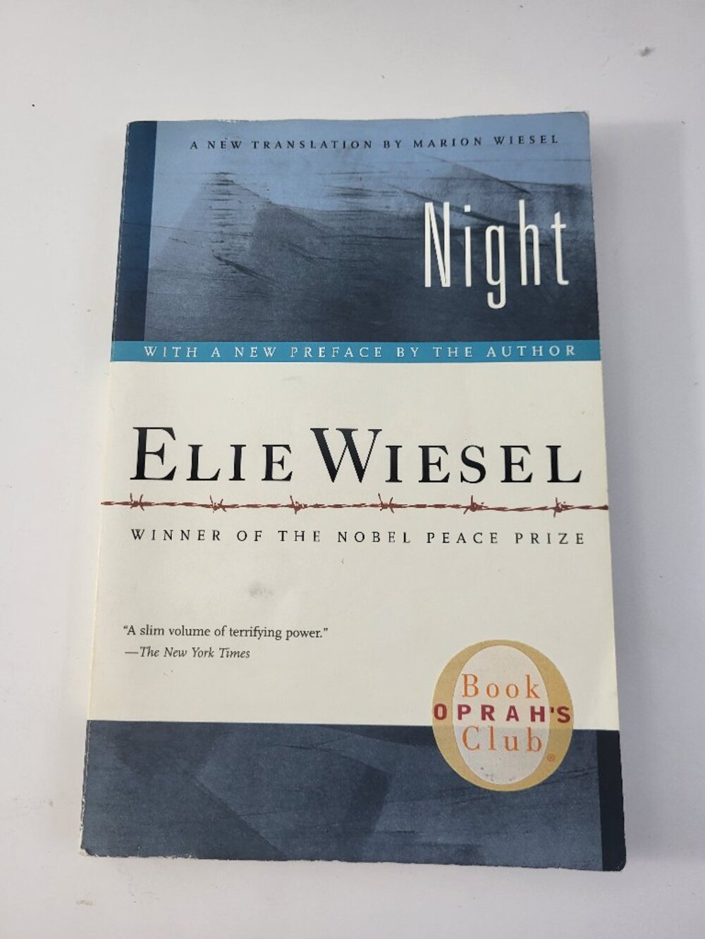 Night by Elie Wiesel Paperback Memoir Holocaust Nobel Prize Winner